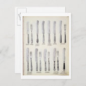 ドメスティの貿易カタログから、刃物デザイン ポストカード (正面/裏面)