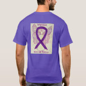 ドメスティックバイオレンス認識度リボンエンジェルシャツ Tシャツ (裏面)