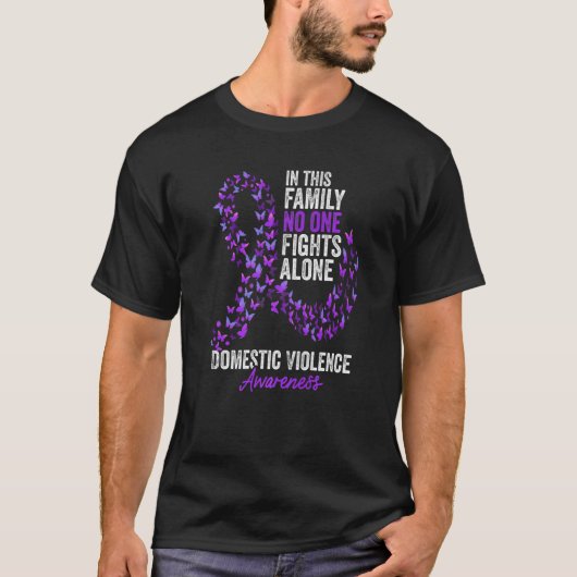 ドメスティックバイオレンス認識度月蝶パップ Tシャツ (正面)