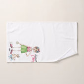 ドメスティック・ディバは、緑とピンクの雑用をしなければならないのか？ バスタオルセット (ハンドタオル)