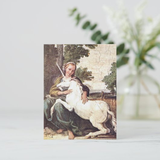 ドメニコ・ザンピエリによるユニコーンの聖母 ポストカード (スタンド正面)