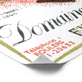 ドメーヌドゥクレールヴィルワインラベルヨーロッパ ポスター (角)