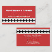 ドモダンット名刺（赤） 名刺 (正面/裏面)