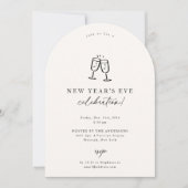 ドモダンードルニューイヤーズイブパーティの招待状 招待状 (正面)