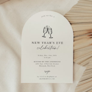 ドモダンードルニューイヤーズイブパーティの招待状 招待状