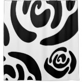 ドモダンードル2白黒 シャワーカーテン (正面)