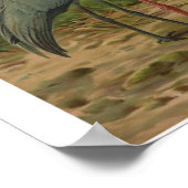 ドモワシエとシベリアヴィンテージ鳥 ポスター (角)