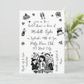 ドユニークーモダンお洒落ル 招待状 (スタンド正面)