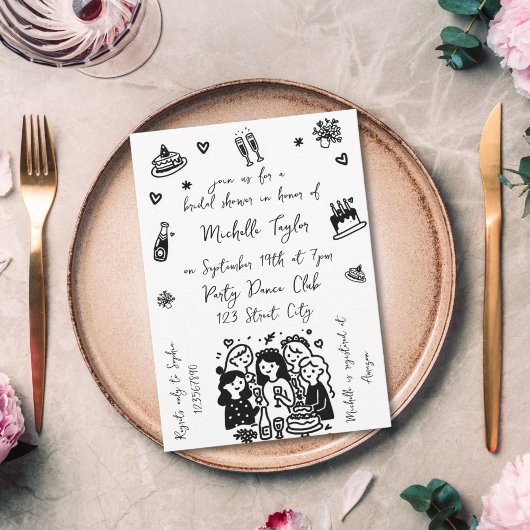 ドユニークーモダンお洒落ル 招待状