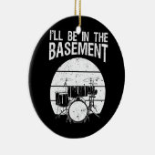 ドラおもしろいマーアート女男性へ性ドラムセットドラム セラミックオーナメント (右)