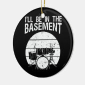 ドラおもしろいマーアート女男性へ性ドラムセットドラム セラミックオーナメント (左)