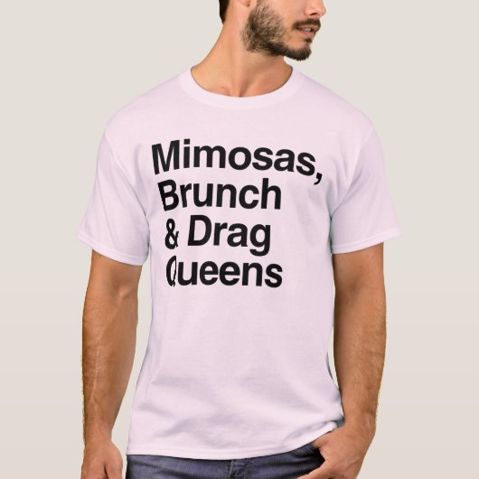ドラァグクイーンとブランチのミモザ Tシャツ (正面)