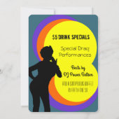 ドラァグ・クイーンの驚きのパーティの招待状 招待状 (裏面)