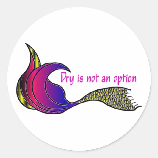 ドライはオプションではないカラフルマーメイドテールシール ラウンドシール (正面)