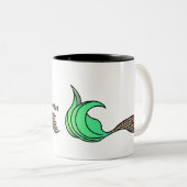 ドライはオプションのオレンジと緑ではない ツートーンマグカップ (正面右)