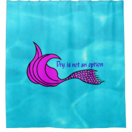ドライはオプションのピンクの人魚の尾ではない シャワーカーテン