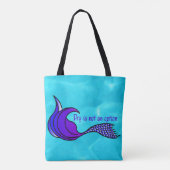 ドライはオプションの紫の人魚のテールトートバッグではない トートバッグ (裏面)