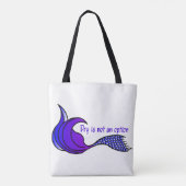 ドライはオプションの紫の人魚のテールトートバッグではない トートバッグ (裏面)