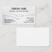 ドライアウォールの亀裂の石膏修復ホワイトドライアウラー 名刺 (正面/裏面)