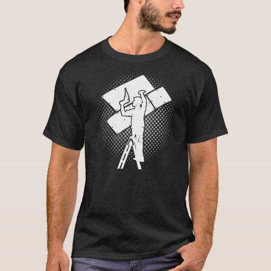 ドライアウォール工事ドライアウォール工事請負業者ドライアウォールのモチーフ2 Tシャツ (正面)