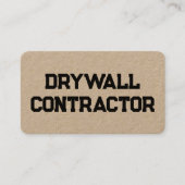 ドライアウォール請負業者クラフトビジネスカード 名刺 (正面)