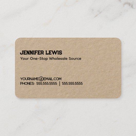 ドライアウォール請負業者クラフトビジネスカード 名刺 (裏面)