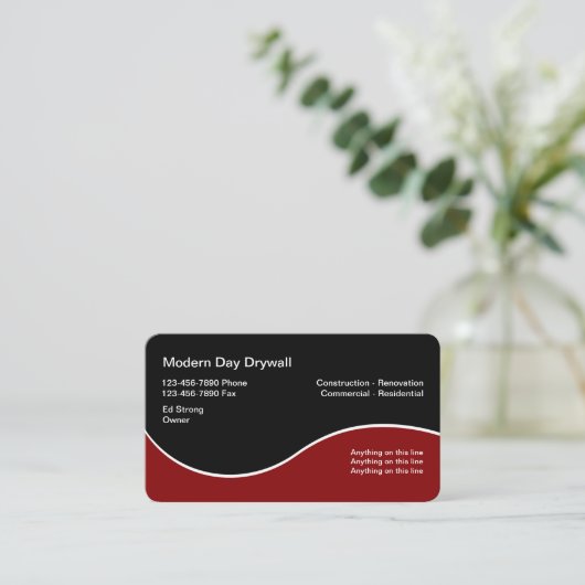 ドライアウモダンル請負業者名刺 名刺 (スタンド正面)