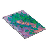 ドライアドツリースピリットグリーン葉ファンタジーアート ノートブック (右側)