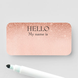 ドライイレース再利用可能なカスタマイズ可能なバラ金ゴールドこんにちは 名札