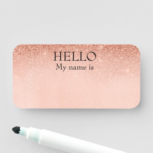 ドライイレース再利用可能なカスタマイズ可能なバラ金ゴールドこんにちは 名札 (インサイチュ)
