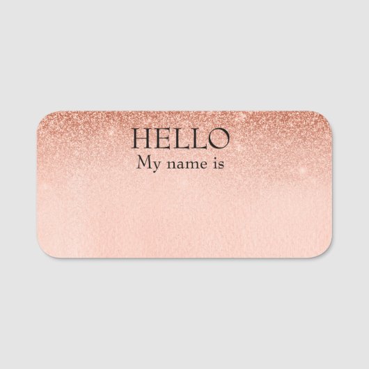 ドライイレース再利用可能なカスタマイズ可能なバラ金ゴールドこんにちは 名札 (正面)