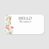 ドライイレース再利用可能なHelloフローラ花 名札 (正面)