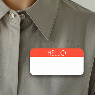 ドライイレース 再利用可能 カスタマイズ可能 Hello 赤 名札