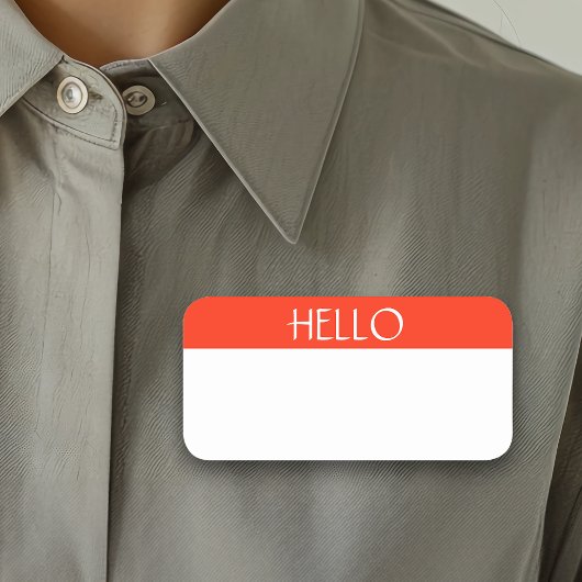 ドライイレース 再利用可能 カスタマイズ可能 Hello 赤 名札