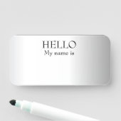 ドライイレーズ再利用可能なハローシルバー 名札 (インサイチュ)