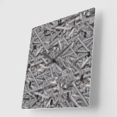 ドライウォールねじの山 スクエア壁時計 (傾斜)