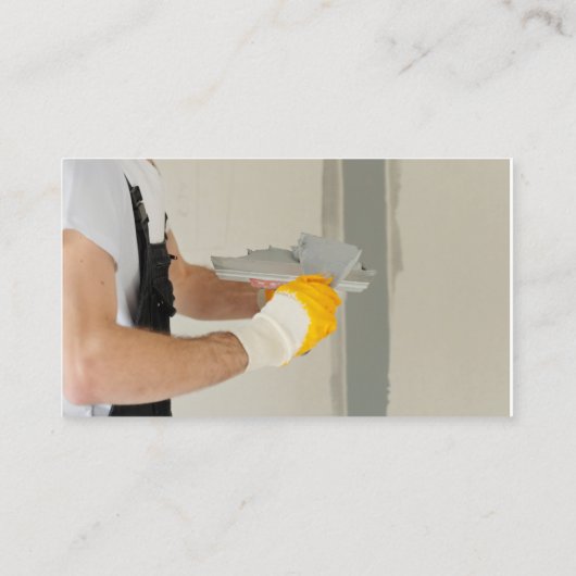 ドライウォール、プラスター、シートロック仕上げビジネスカー 名刺 (裏面)