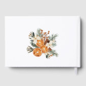 ドライエレガントオレンジ結婚ズゲストブック ゲストブック (裏面)