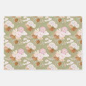 ドライエレガントパームとアンスリウム ラッピングペーパーシート (正面2)