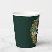 ドライオレンジパインリース素朴ホリデーグリーン 紙コップ (右)