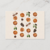 ドライオレンジ&シナモンベビーシャワーオムツラッフル エンクロージャーカード (裏面)