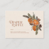 ドライオレンジ&シナモンベビーシャワーオムツラッフル エンクロージャーカード (正面)