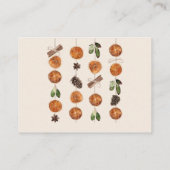 ドライオレンジ&シナモンベビーシャワーブックベビー エンクロージャーカード (裏面)