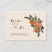 ドライオレンジ&シナモンベビーシャワーブックベビー エンクロージャーカード (正面)