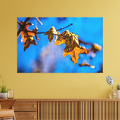 ドライオークの葉 – 春は遠くない キャンバスプリント (インサイチュ (リビング))