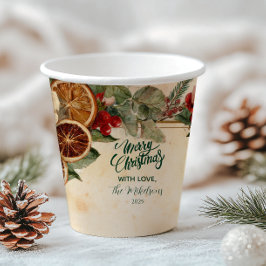 ドライオ素朴レンジとフルーツクリスマス 紙コップ