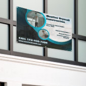 ドライカスタマイズブウォール設置工事請負業者事業 横断幕 (ビルの外側)