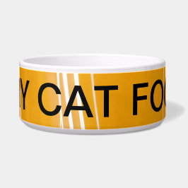 「ドライキャットフード」 ミニマリスト テキスト ボウル