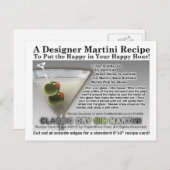 ドライクラシックジンマルティーニレシピポストカード ポストカード (正面/裏面)