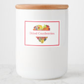 ドライクランベリー食品容器ラベル フードラベル (正面)